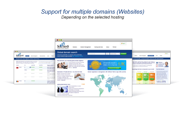 Select hosting and assign multiple domains