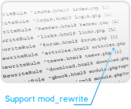 Full support to change the mod_rewrite module