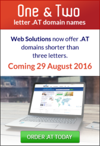 one & two letter .AT domain names